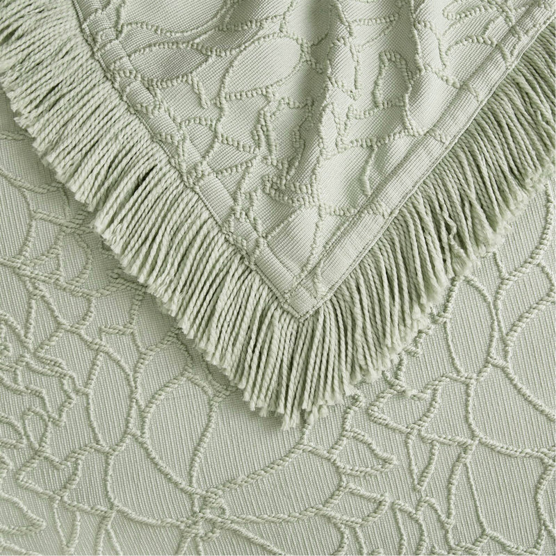 3PCS Queen Bedspread Set, Sage