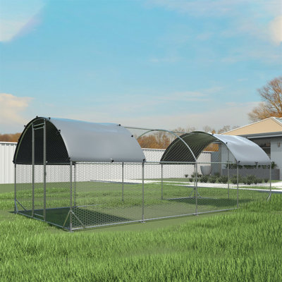 Durable Metal Chicken Coop with Advanced Ventilation and Weather Protection for Various Animals