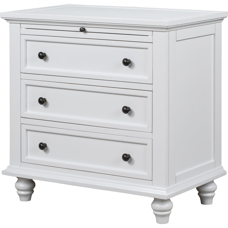 Armoire de rangement à 3 tiroirs White, Blanc