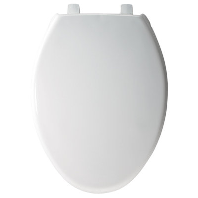 7800TDG Commercial Closed Front Plastic Toilet Seat, Heavy Duty Industrial Seat With Lid, Secure Installation For Long Lasting Hospitality Use, Elongated, White
