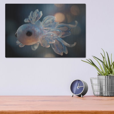  'Cute Bioluminescent Creature 2' by Ann Klee Metal Wall Art, 16" x 12"