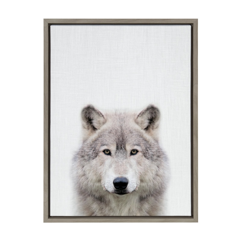«Wolf Color» par Simon Te, reproduction d'art sur toile encadrée, Gris