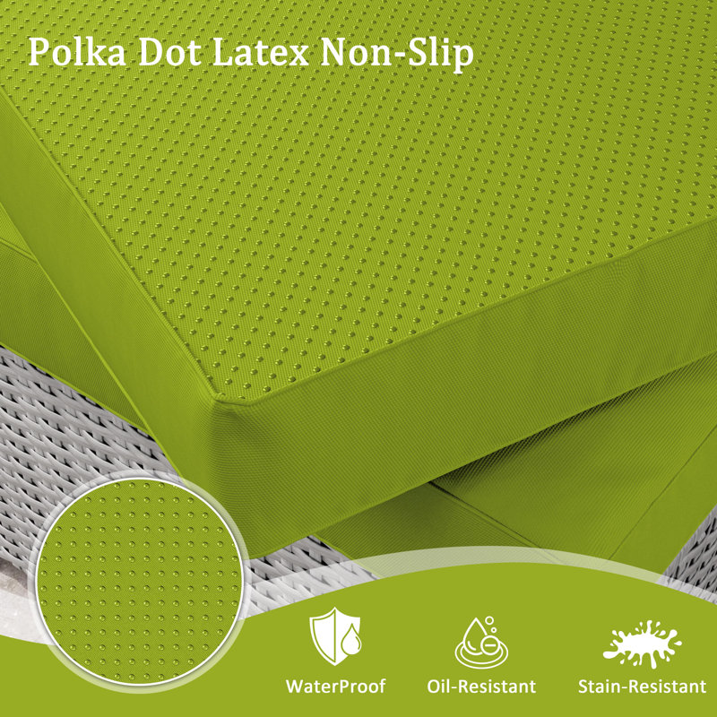 3-Piece Outdoor 5" Replacement Cushion Set Seat/Back Cushion，Only cushions, Grass Green