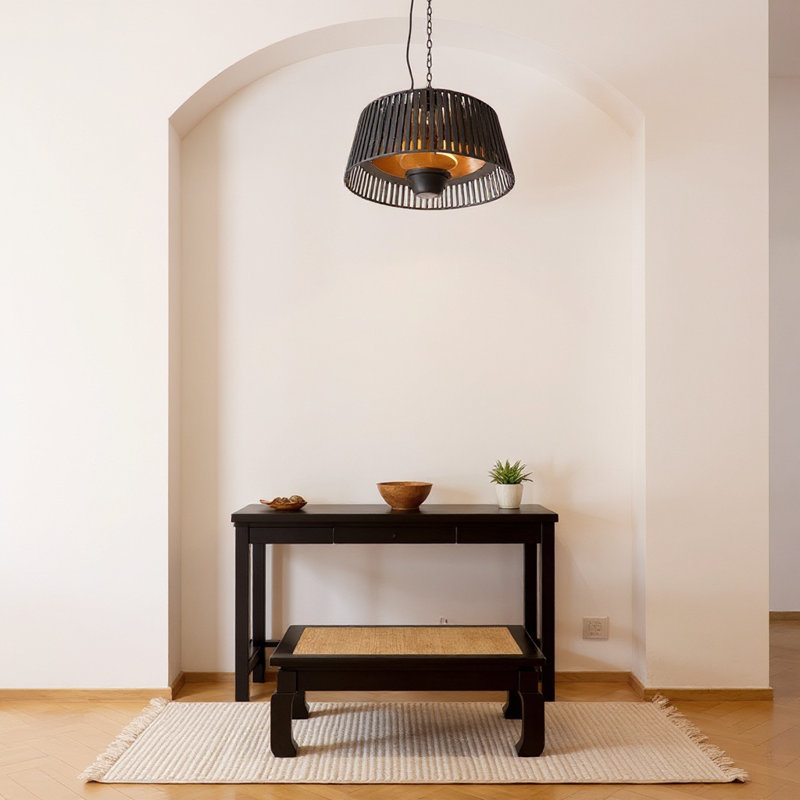 Chauffe-terrasse 1500W à halogène avec DEL et télécommande