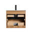 Meuble-lavabo flottant 24 po avec lavabo - armoire murale tout en bois avec tiroirs à fermeture en douceur, conception à dossier ouvert et plateau en céramique durable-448412593-448412595