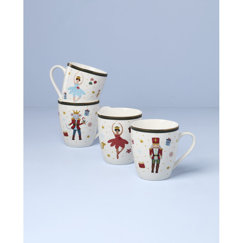 Ensemble de 4 tasses de ballet casse-noisette Lenox