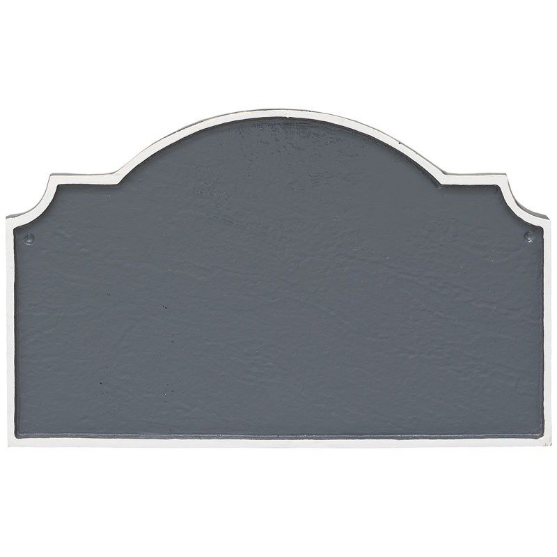 Plaque d’adresse murale sur 1 ligne vanderbilt, Gris / Blanc, Oui