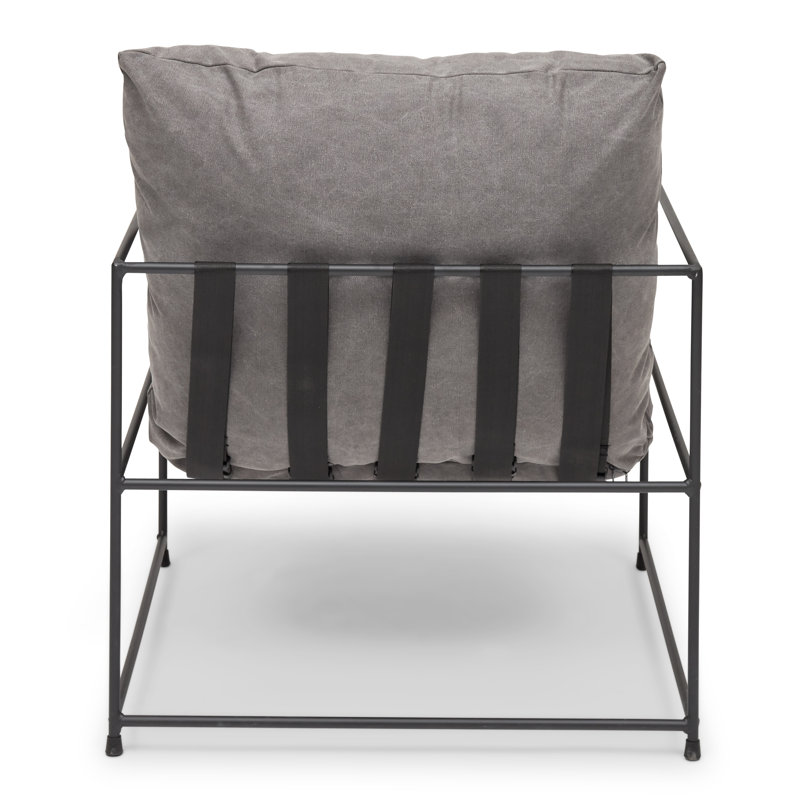 Danita Armchair, Washed Grey Performance Canvas