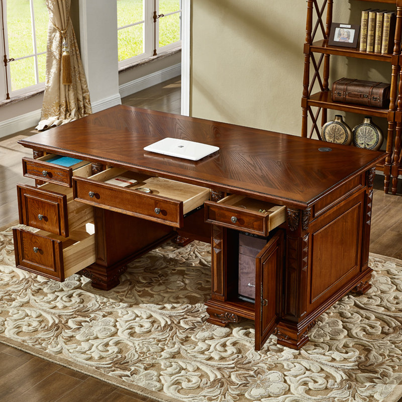 European style desk, 30.71" H x 70.87" W x 31.5" D