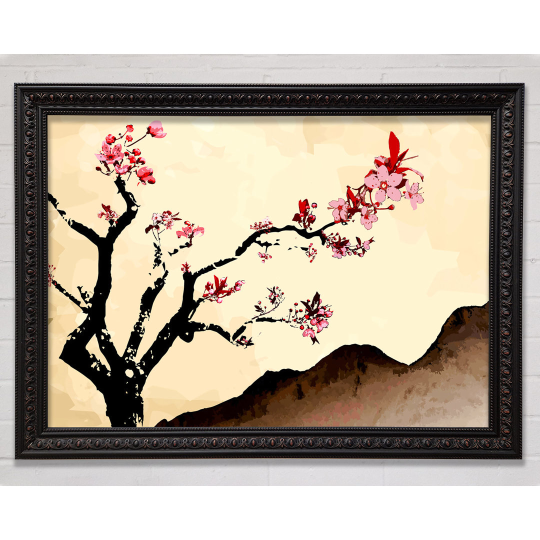 Cherry Blossom Brown - Einzelner Bilderrahmen Kunstdrucke