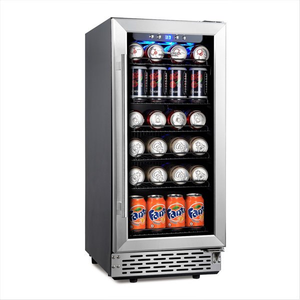 Kalamera Built-in Refrigeration 96 Cans (12 oz.) 1.9 Cubic Feet Convertible Beverage  Refrigerator and with Glass Door & Reviews