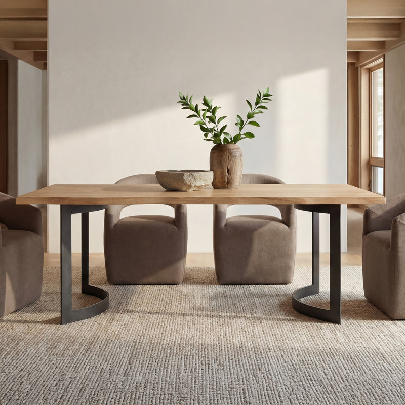 Bent Dining Table, 29.5" H x 98.5" W x 40" D
