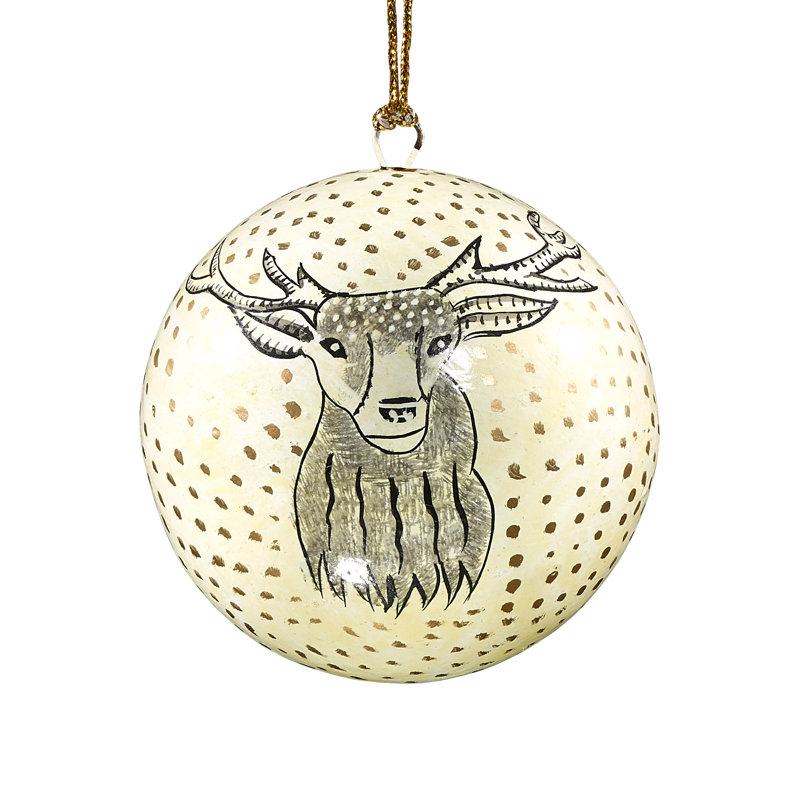 7.62cm Handmade Paper Animals Bauble