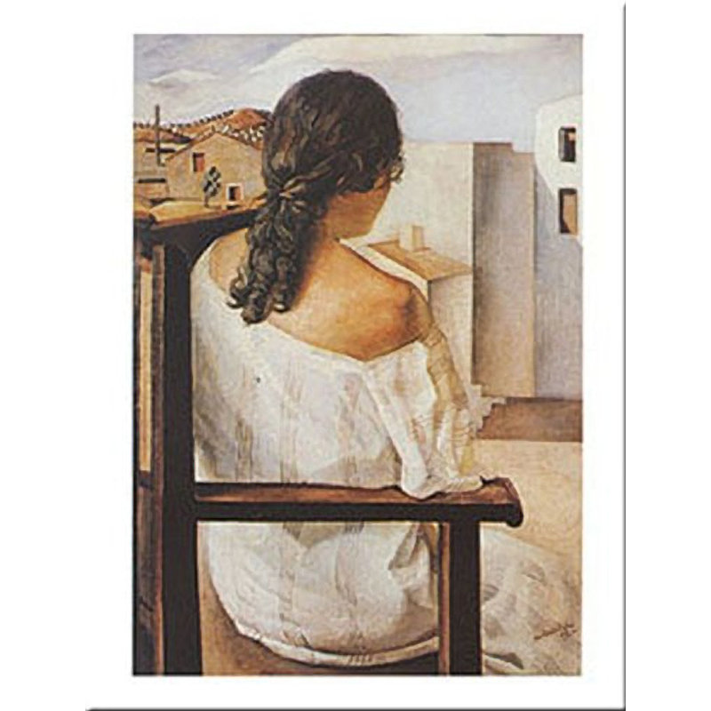«Back of Girl» par Salvador Dali, impression sur toile non encadrée