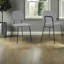 Chaises de salle à manger modernes en velours gris, structure en métal, ensemble de 2 pour la cuisine