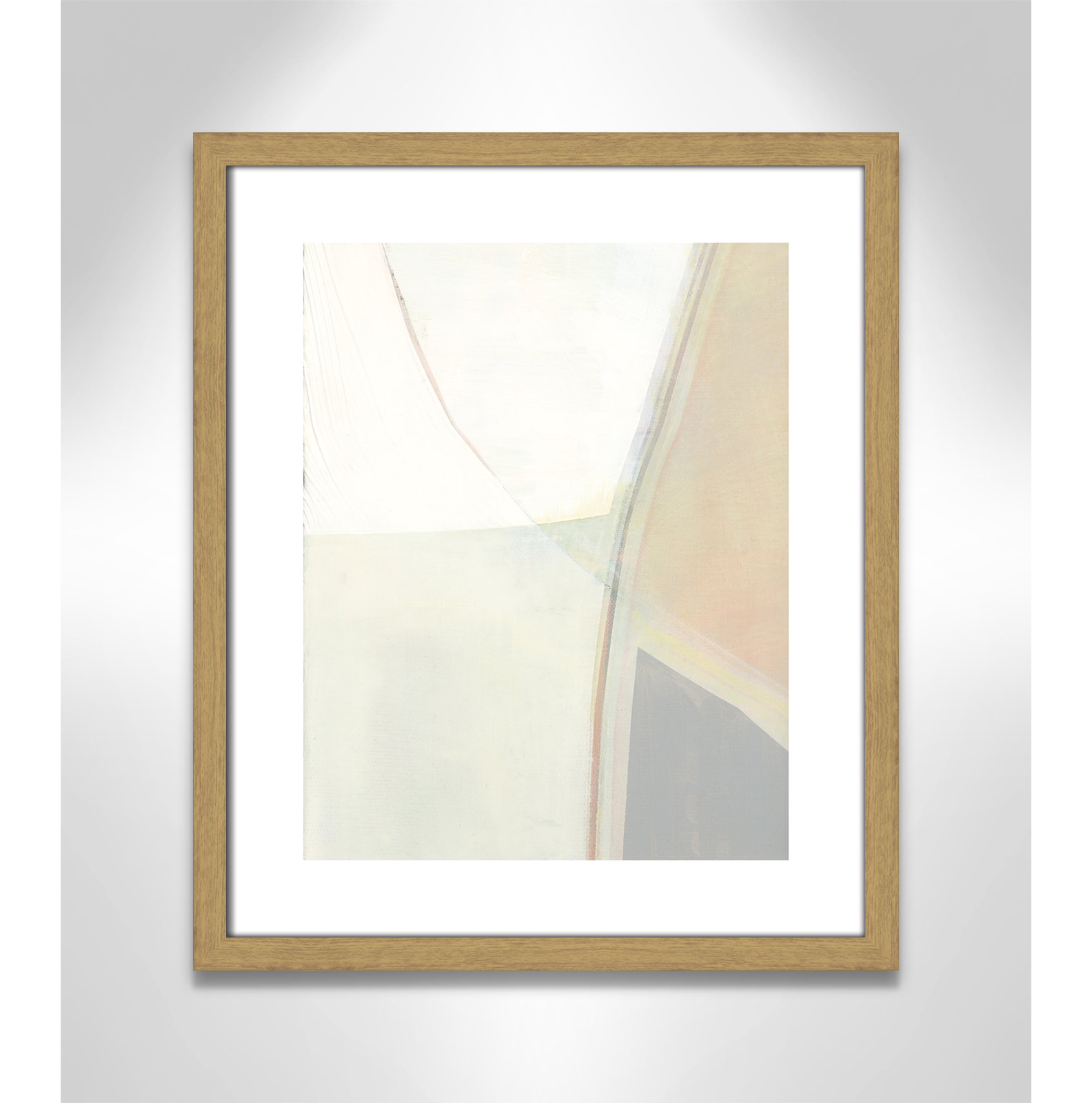 Alexandria "In Neutral II" Painting by Cartissi, 19" H x 16" W x 0.75" D, Beige Wood Framed Paper