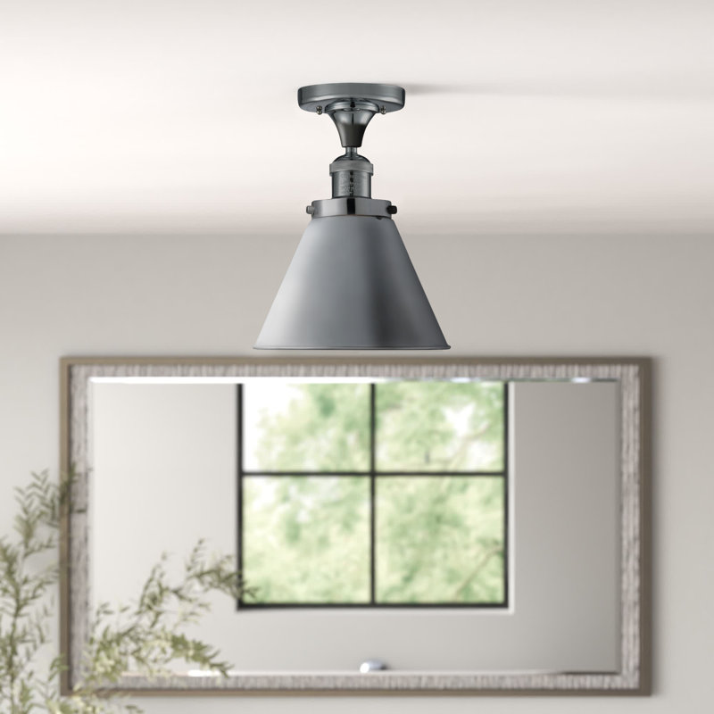 Plafonnier semi-encastré 8 lumières Donovan, Ampoule DEL 6 watts Vinage, Chrome poli, Chrome poli