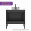 Meuble-lavabo simple 30 po avec plateau en pierre d'ingénierie Nivaeh-2081553427-2110593857