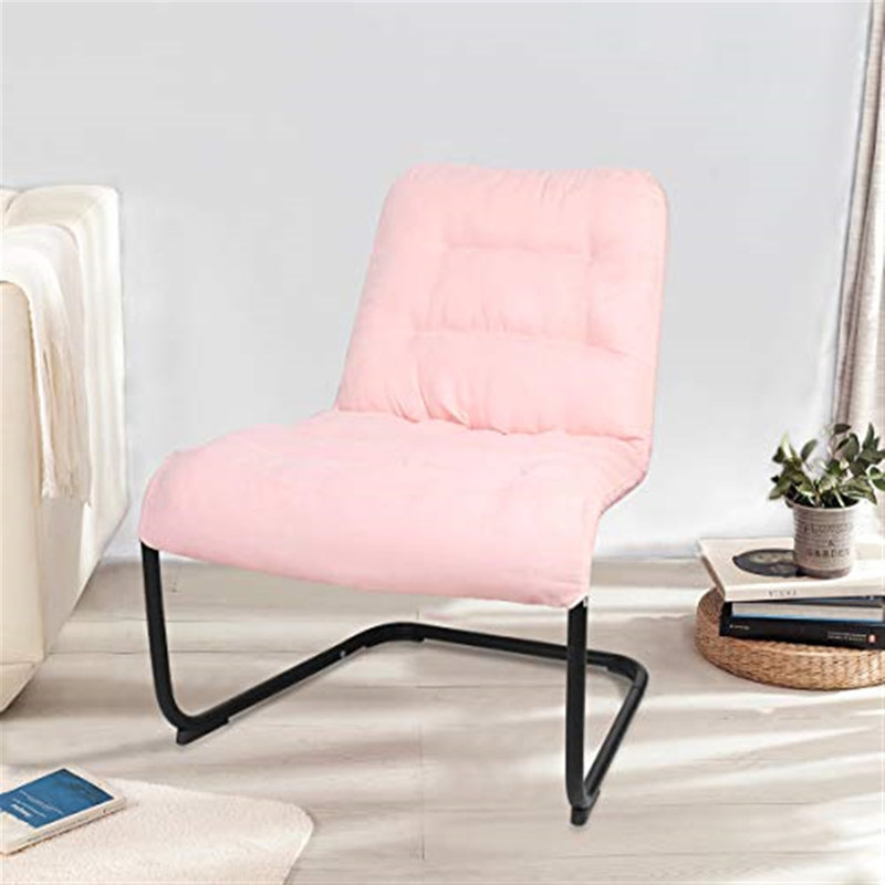 Fauteuil d'appoint rembourré Chumy, Rose