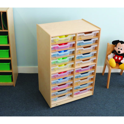 20 Compartment Manufactured Wood Cubby