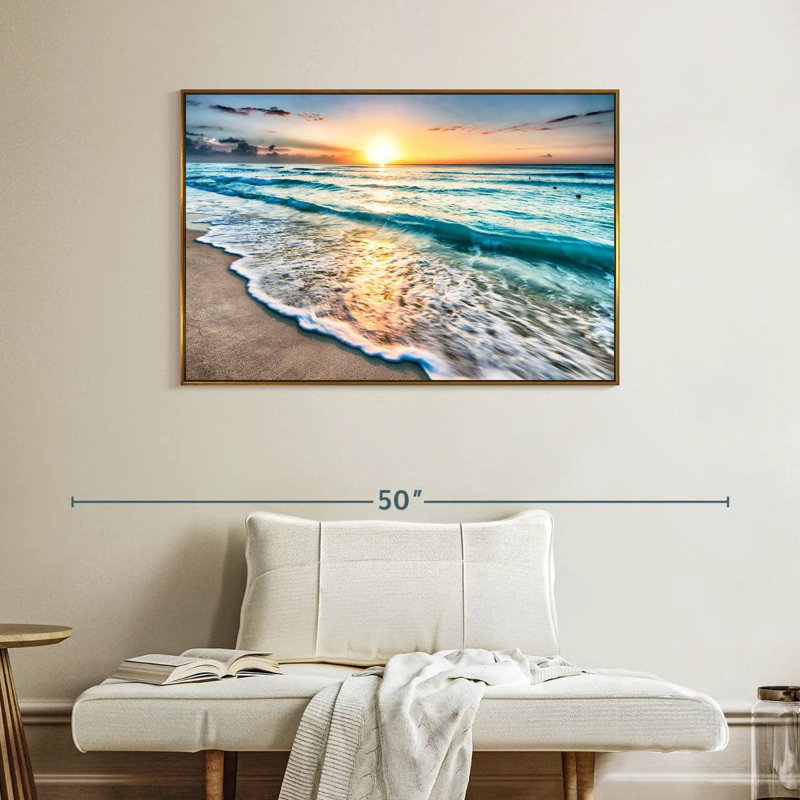 Foam Cancun Berklee, Cadre flottant doré, 40 po x 27 po