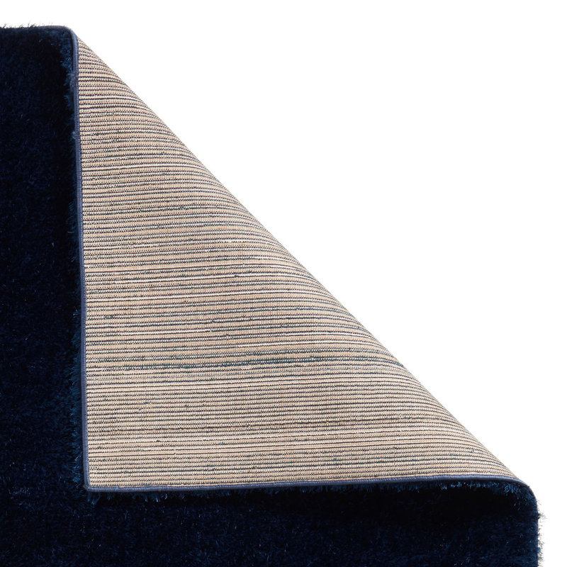 Lux Shaggy area rug Machine Woven Navy, Runner 60 x 120cm