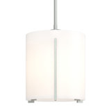 Exos 1 - Light Single Cylinder Pendant with Opal Shade