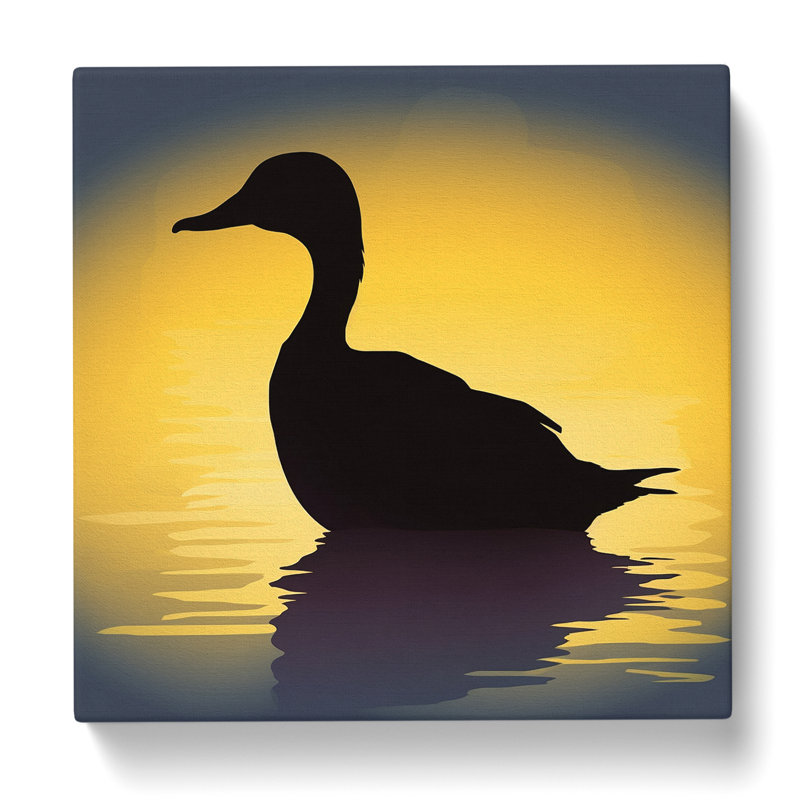 Duck Silhouette No.1 - Wrapped Canvas