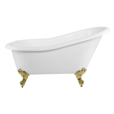 Aurora 28 " W Freestanding and Mounting / Installation Required Soaking Acrylic Bathtub