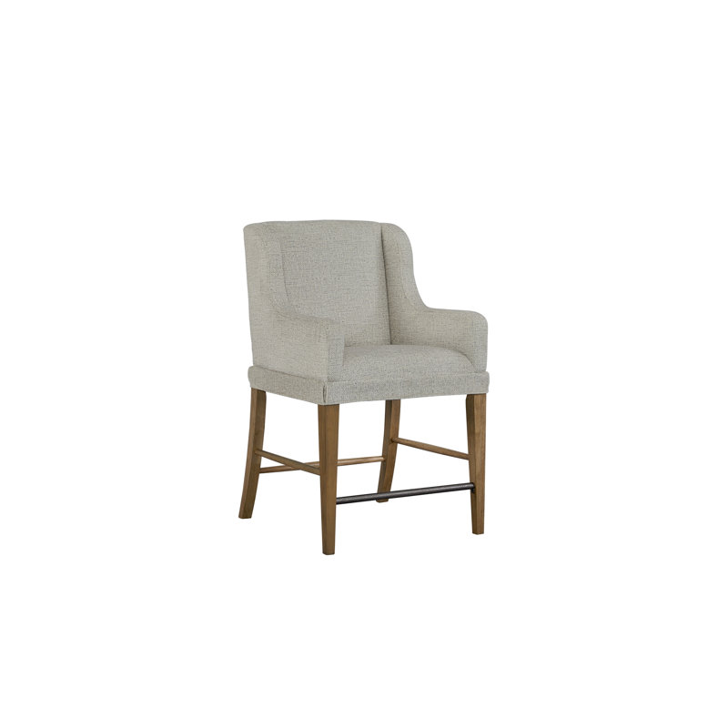 Tabouret de comptoir rembourré - amande (ensemble de 2)
