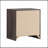 2 Drawers MDF Nightstand In Barrel Oak Finish