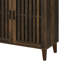 Armoire d'appoint haute 4 portes en bois d'ingénierie en pin foncé