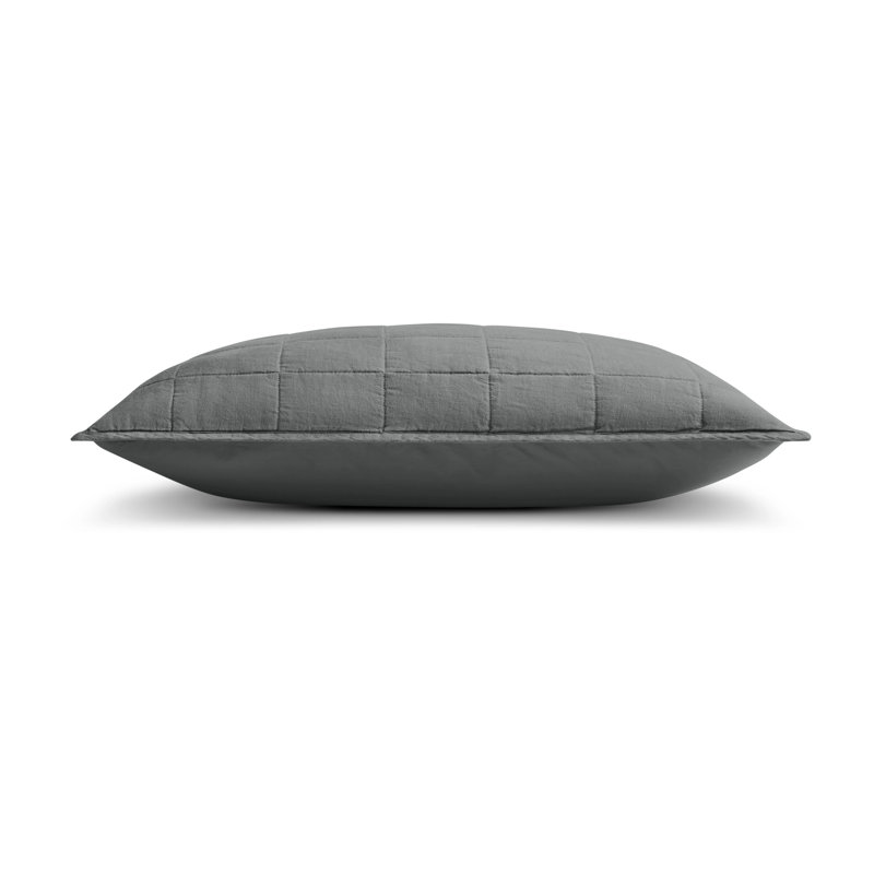Ester Bedding Set, Queen Quilt + 2 Queen Shams, Charcoal