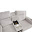 Fauteuils inclinables gris en velours côtelé avec charge USB et musique, confort de salon moderne