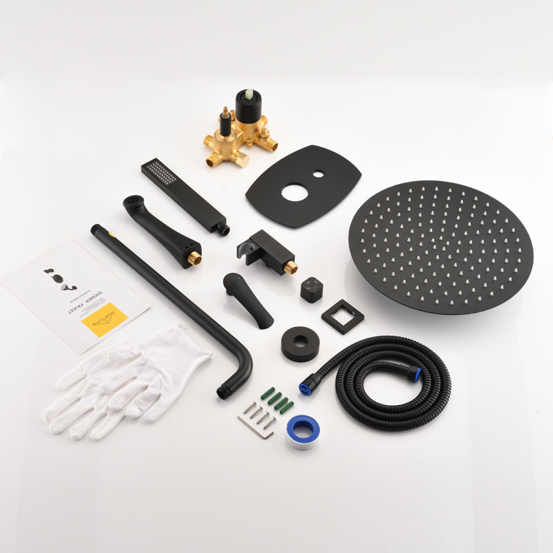 All-In-One Kit with Rough in-Valve, Matte Black