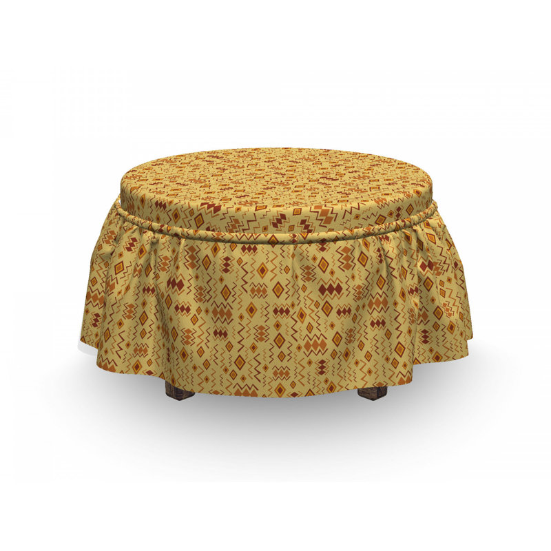 Ensemble de housse pour repose-pieds à coussin de boîte 2 pièces africain doodles random
