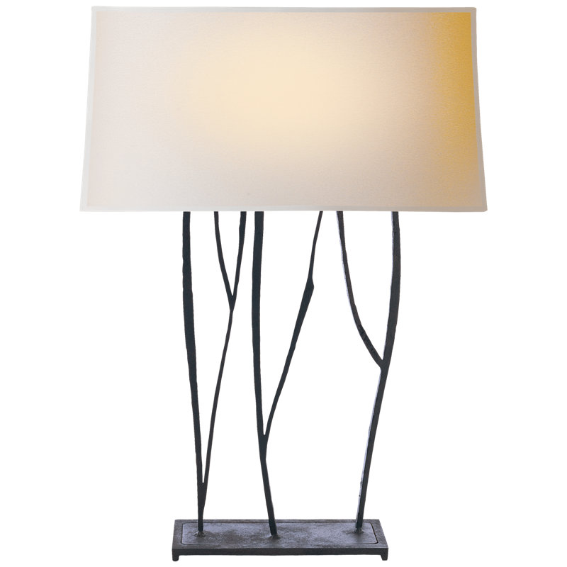 Ian K. Fowler Aspen Console Lamp, Blackened Rust, Fabric
