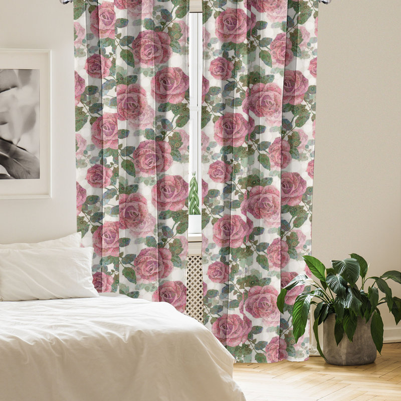 Semi Sheer Curtain Pair, 28" W x 95" L