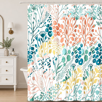 Shower Curtains with Hooks Included