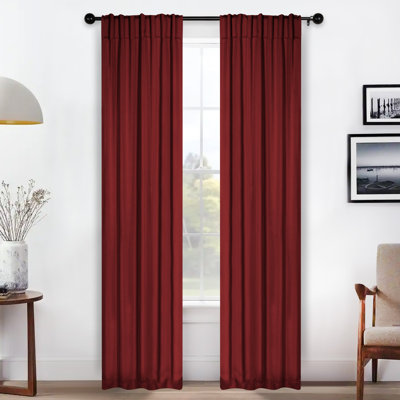 Levatt Classic Modern Solid Room Darkening Curtains, Rod Pocket / Back Tabs