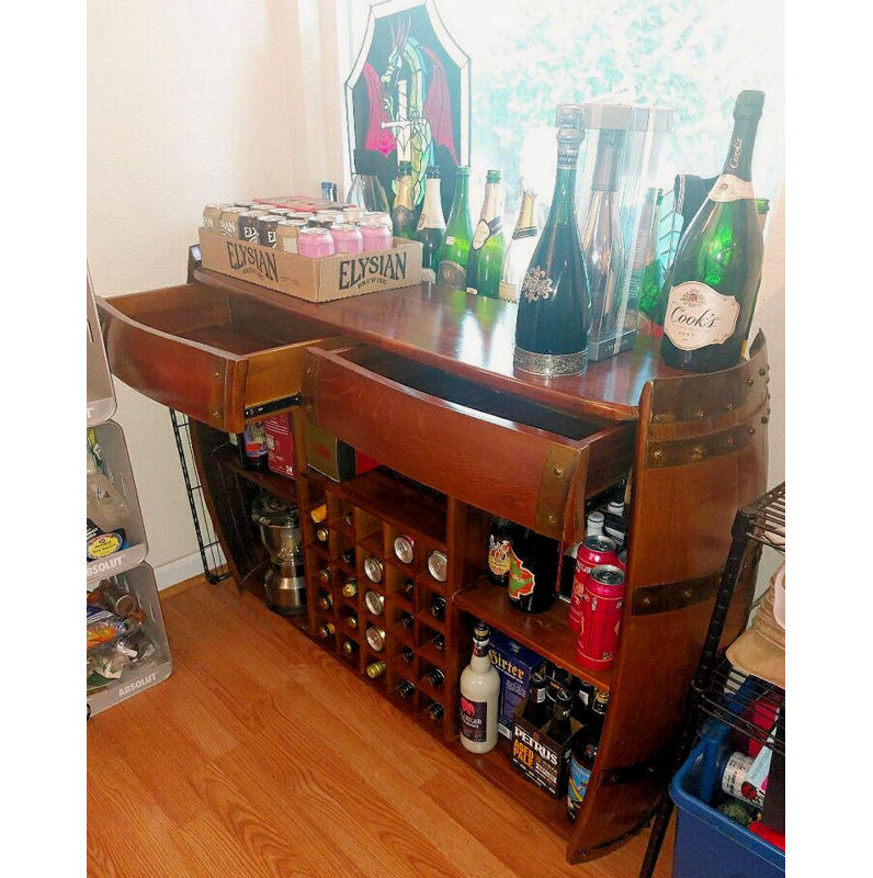 MGP 40 Bottle Solid Wood Floor Wine Bottle & Glass Rack in Brown | Wayfair