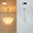 9-Light Layered Handmade Glass Chandelier