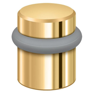 Deltana UFB4505CR003 Round Universal Floor Bumper 1-1/2", Solid Brass in PVD Polished Brass