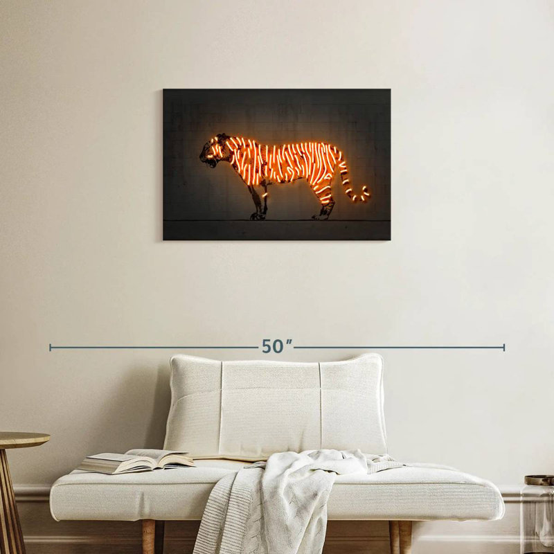 Brampt Glowing Tiger, 20" H x 30" W