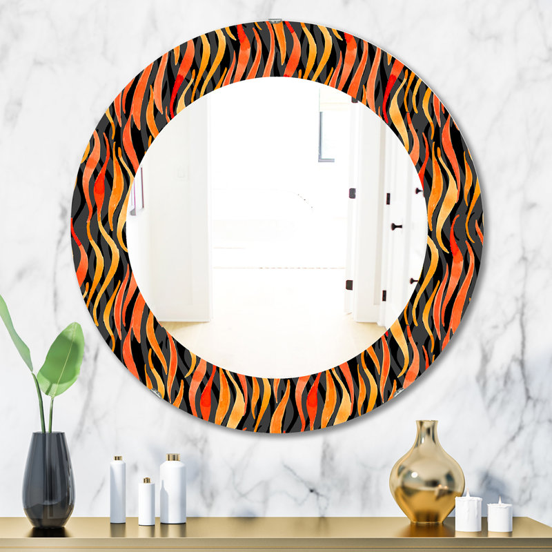 Glass Frame Mirror, 31.5" H x 31.5" W