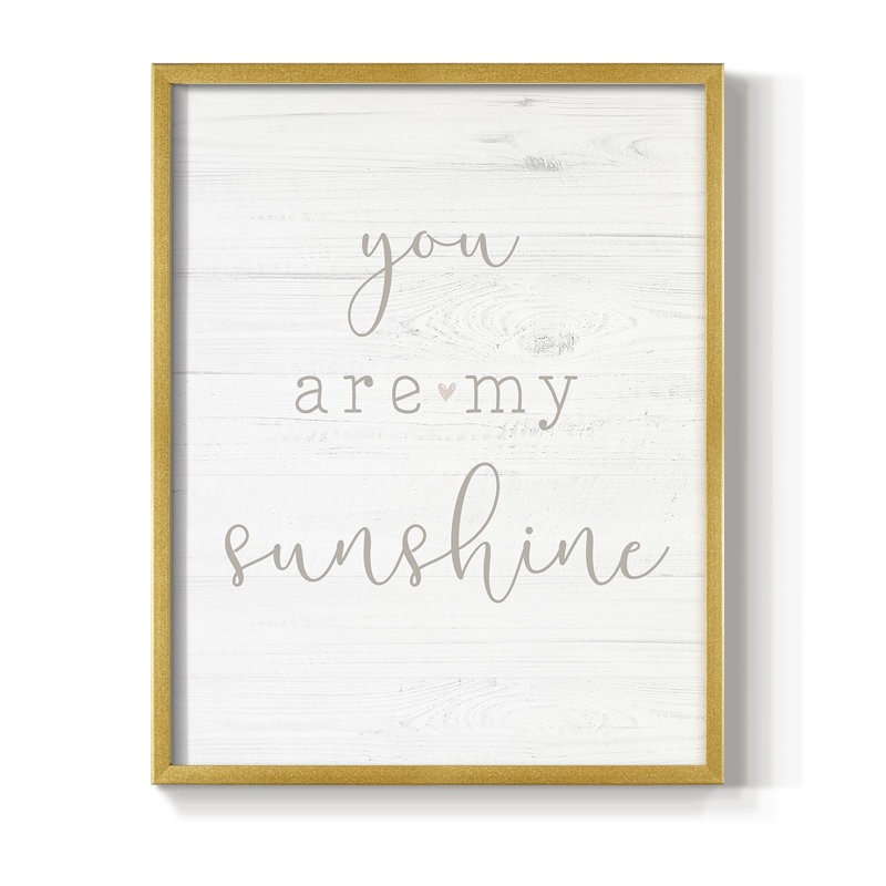Sunshine Framed Print - Solid Wood, 15" H x 12" W, Gold