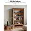 Grande bibliothÃ¨que en bois massif de style wabi-sabi avec cadre Ã©pais-407202808
