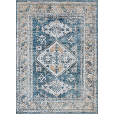 Tapis oriental bleu clair Eustice