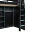 Lit mezzanine en bois avec bureau-828620707
