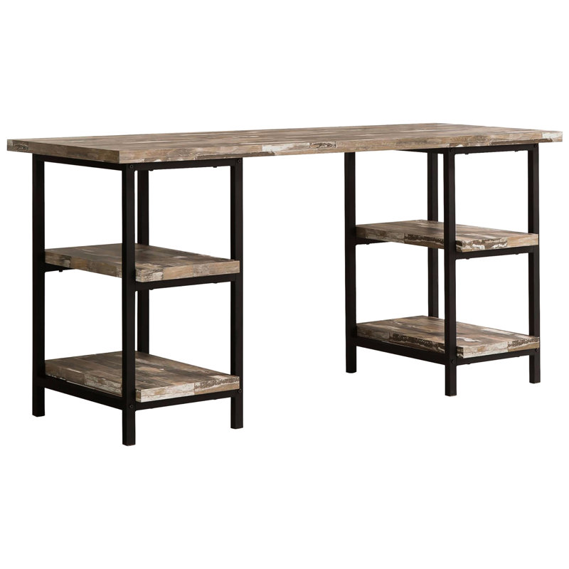 Bureau rustique avec tablettes - Fonctionnelle et attrayante écriture industrielle à 4 tablettes